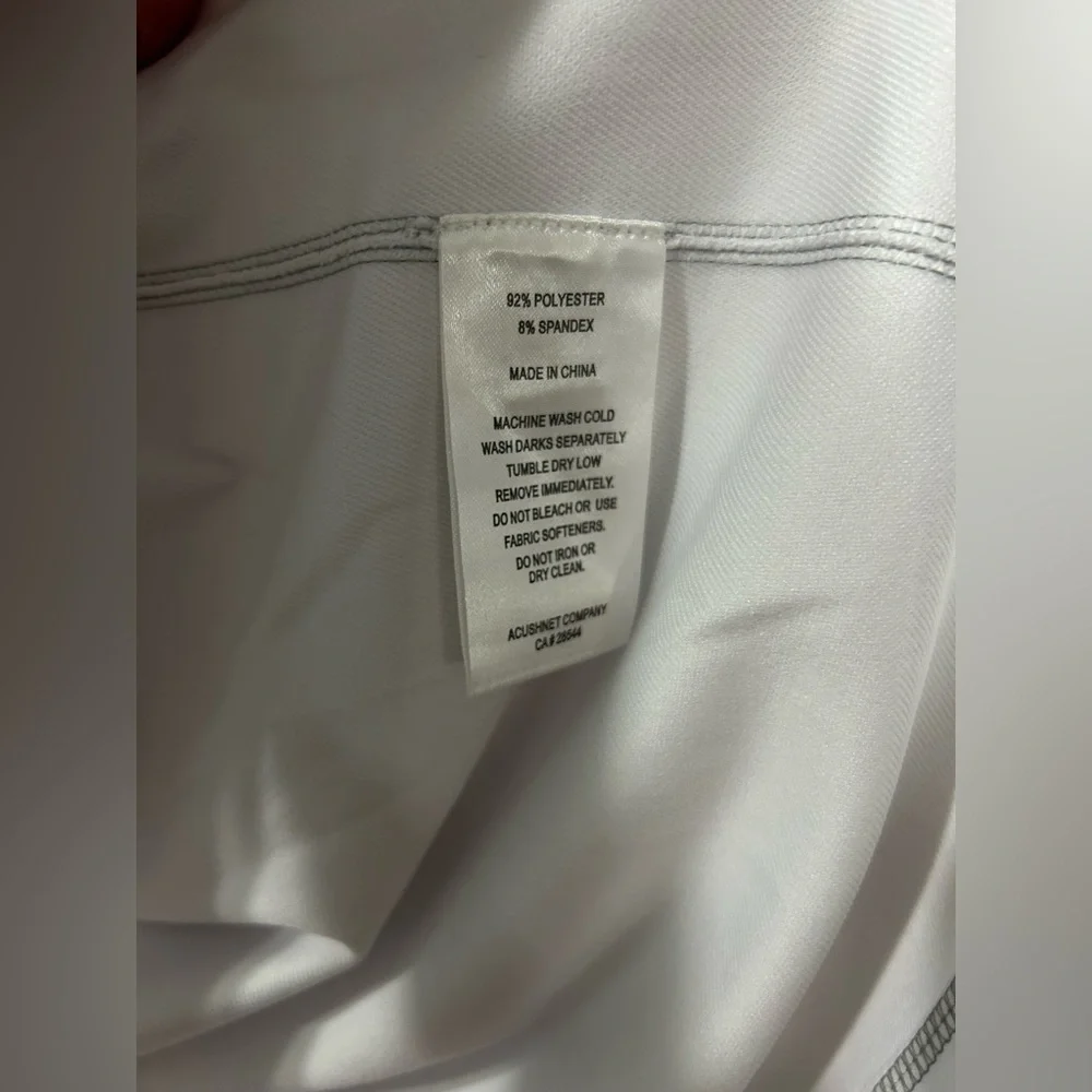 FootJoy FJ Long Sleeve Base Layer Stretch Shirt White Men's Size XXL